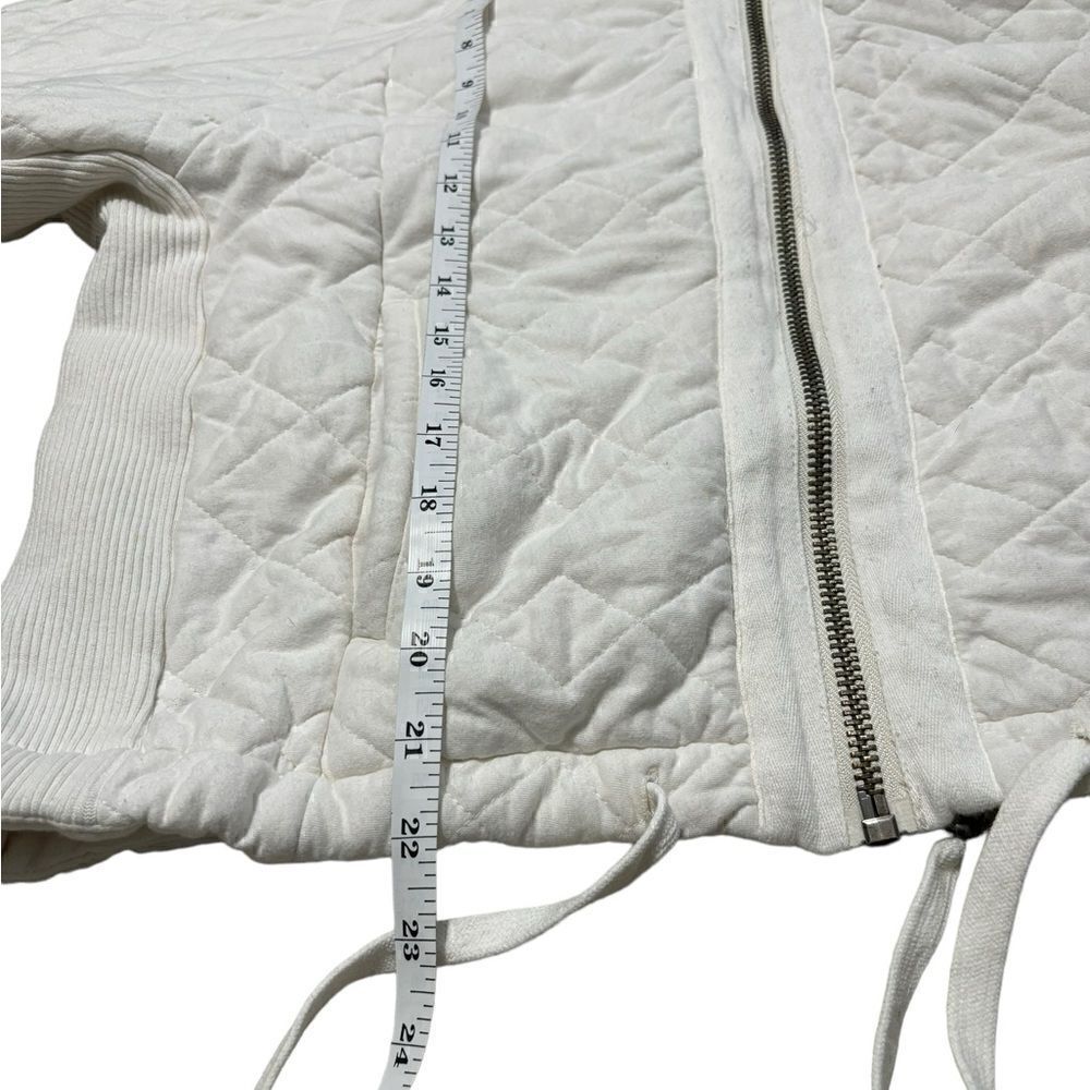 Free People quilted split back ivory jacket - Picture 5 of 7